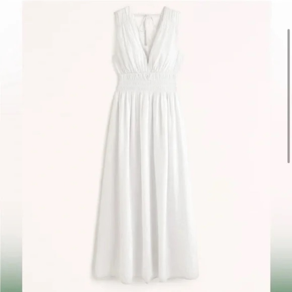 Abercrombie white maxi dress xxs petite